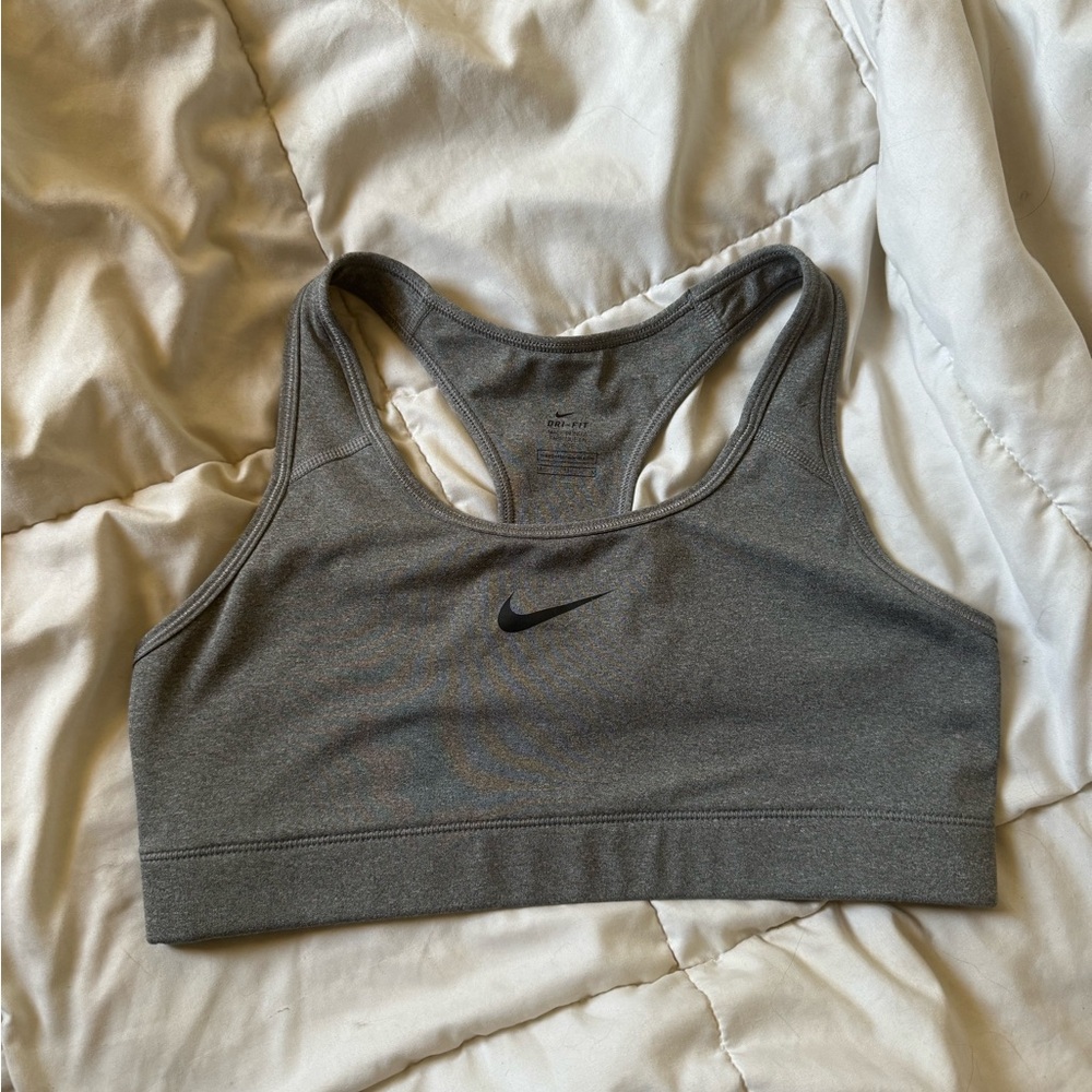 Grey Dri Fit High Impact Sports Bra